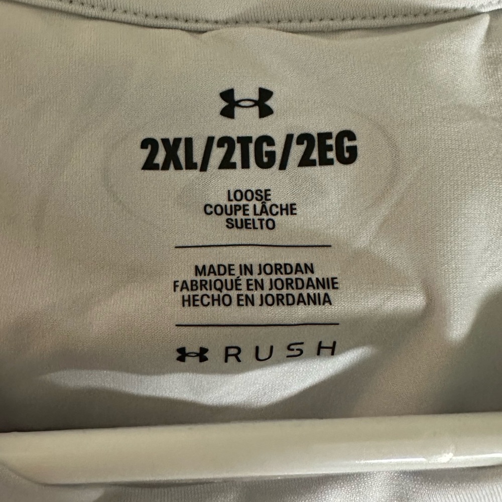 NWT Under Armour Rush Vanish Energy SS White T-Shirt 1383973 - Picture 5 of 9